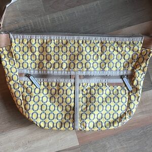 Tommy Hilfiger Yellow and Navy Shoulder Bag